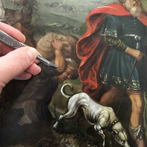 Restauration tableaux réparer nettoyer Vannes Morbihan France