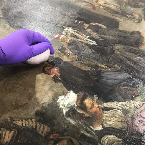 Restauration tableaux réparer nettoyer Vannes Morbihan France